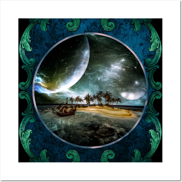 Wondeful tropical island in the night Wall Art by Nicky2342